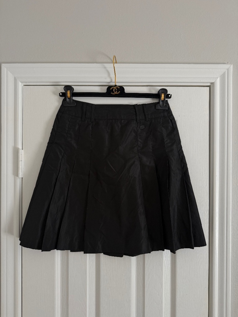 Vintage CHANEL Black Pleated Skirt - Altered